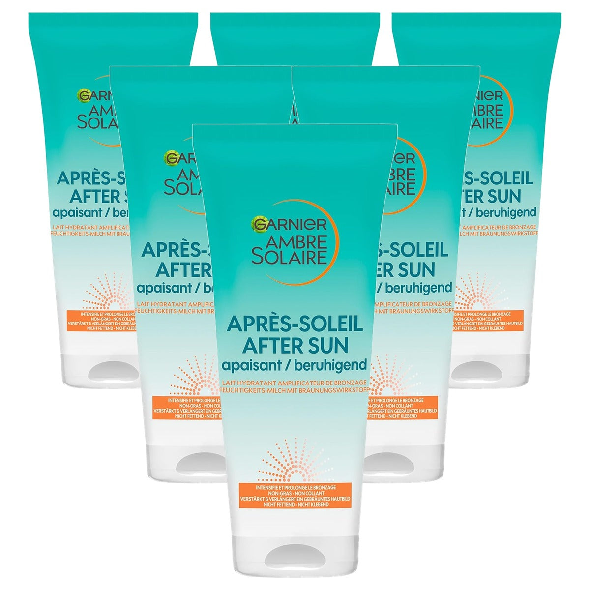 Garnier Ambre Solaire After Sun Vochtmelk 6 x 200 ml - Voordeelverpakking