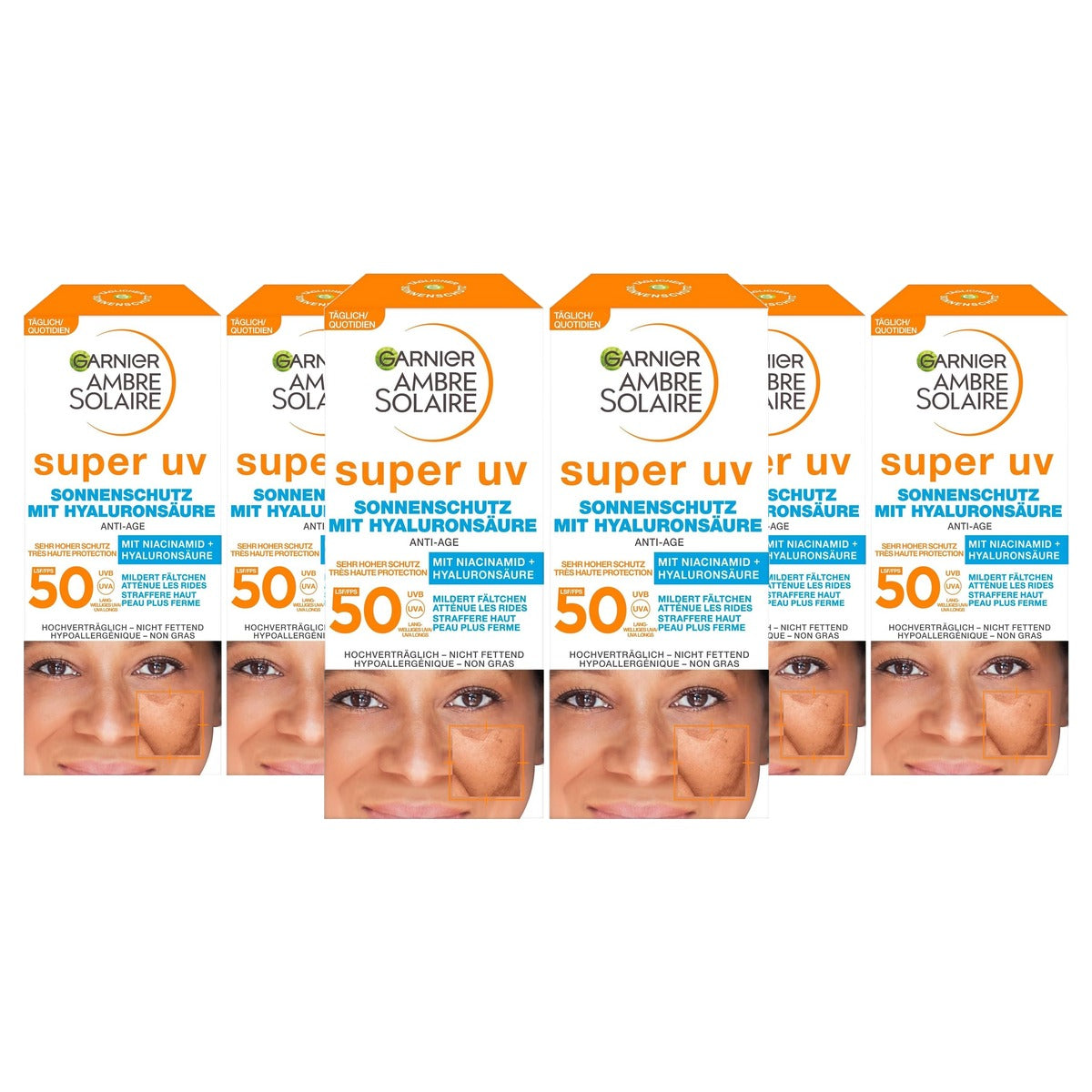 Garnier Ambre Solaire Anti-Age UV SPF 50 3 x 50 ml - Voordeelverpakking