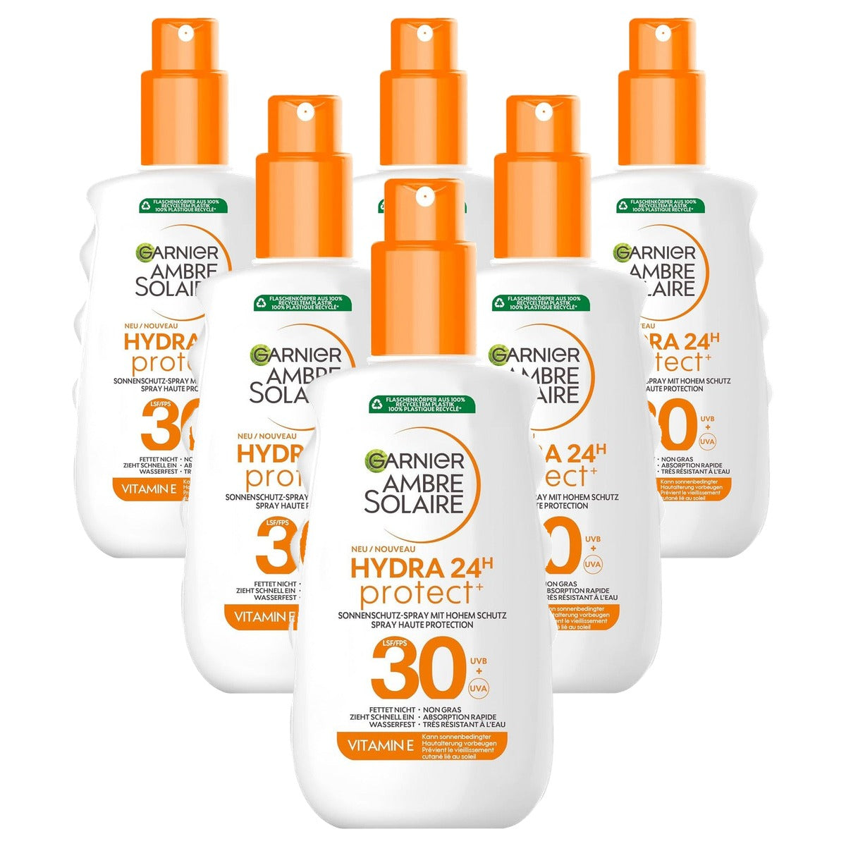 Garnier Ambre Solaire Hydra Protect+ SPF 30 6 x 150 ml - Voordeelverpakking