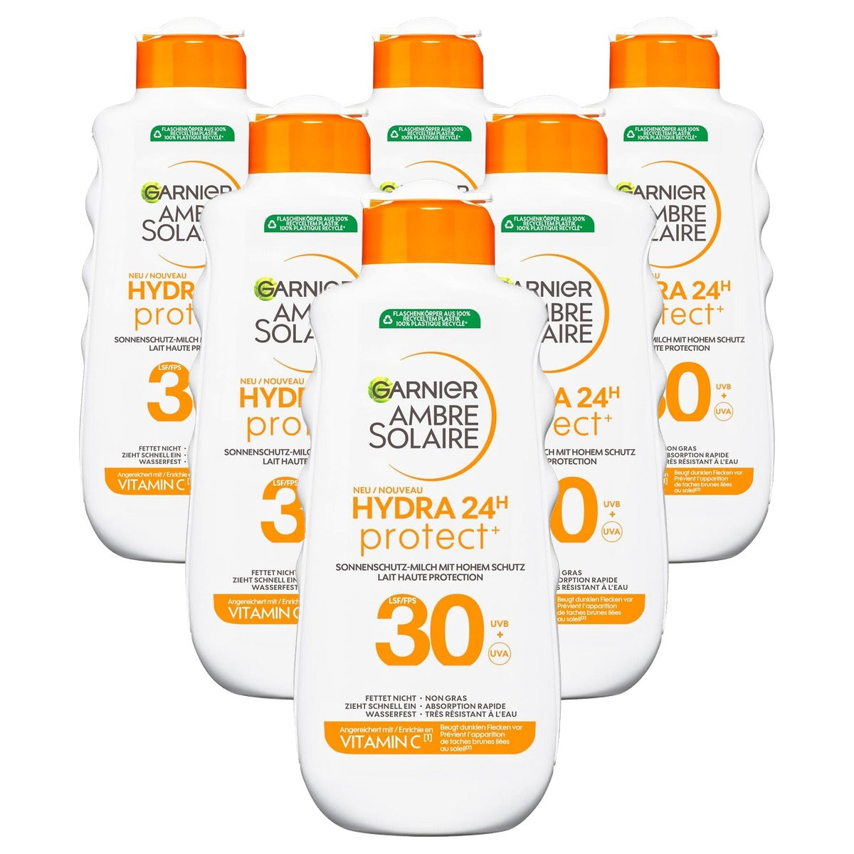 Garnier Ambre Solaire Hydra Protect+ SPF 30 6 x 175 ml - Voordeelverpakking