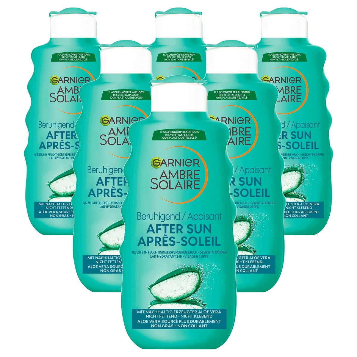 Garnier Ambre Solaire Kalmerende After Sun Milk 6 x 175 ml - Voordeelverpakking