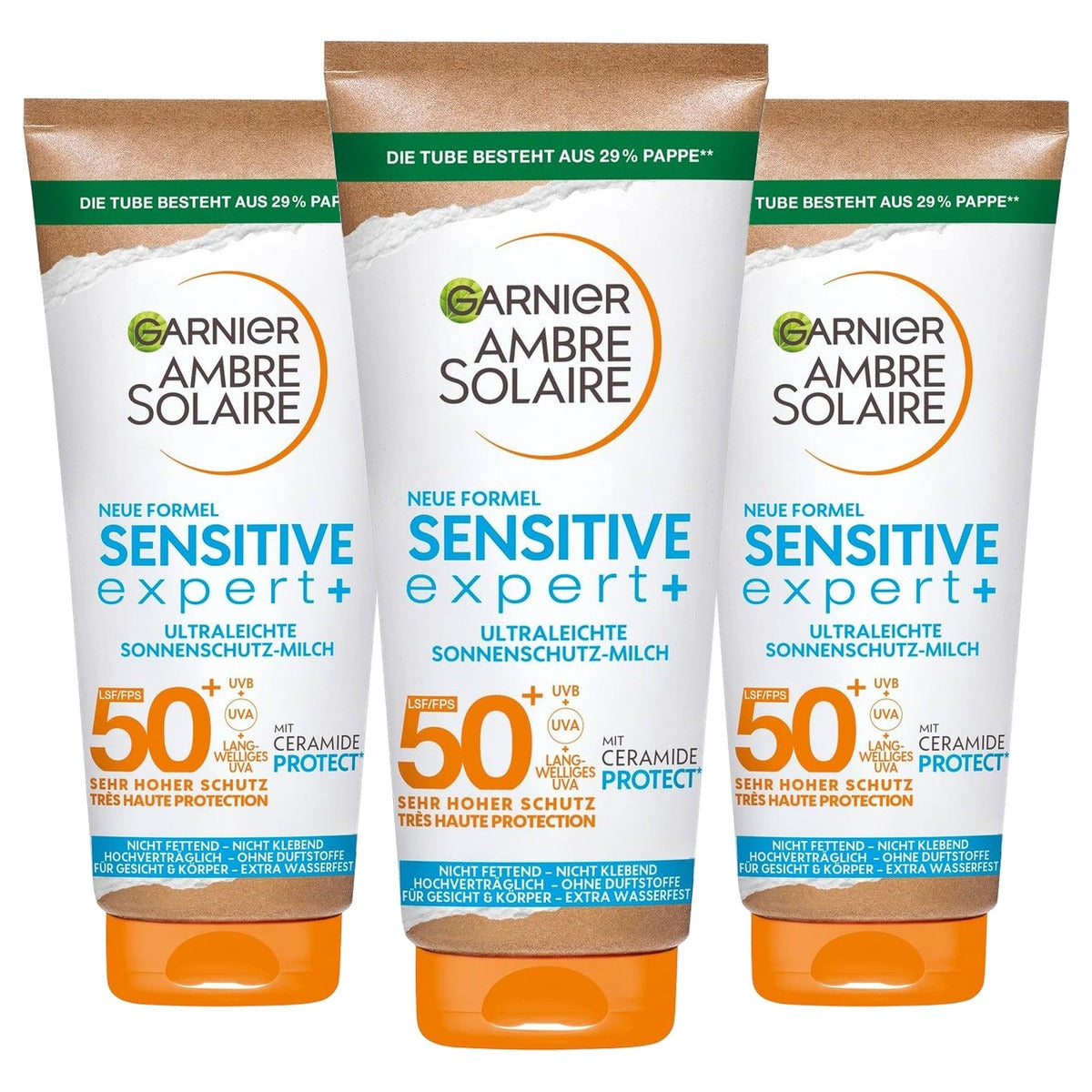 Garnier Ambre Solaire Sensitive Expert+ SPF 50+ 3 x 175 ml - Voordeelverpakking
