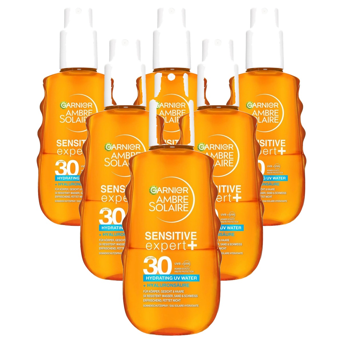 Garnier Ambre Solaire Sensitive Expert UV Water SPF 30 6 x 150 ml - Voordeelverpakking