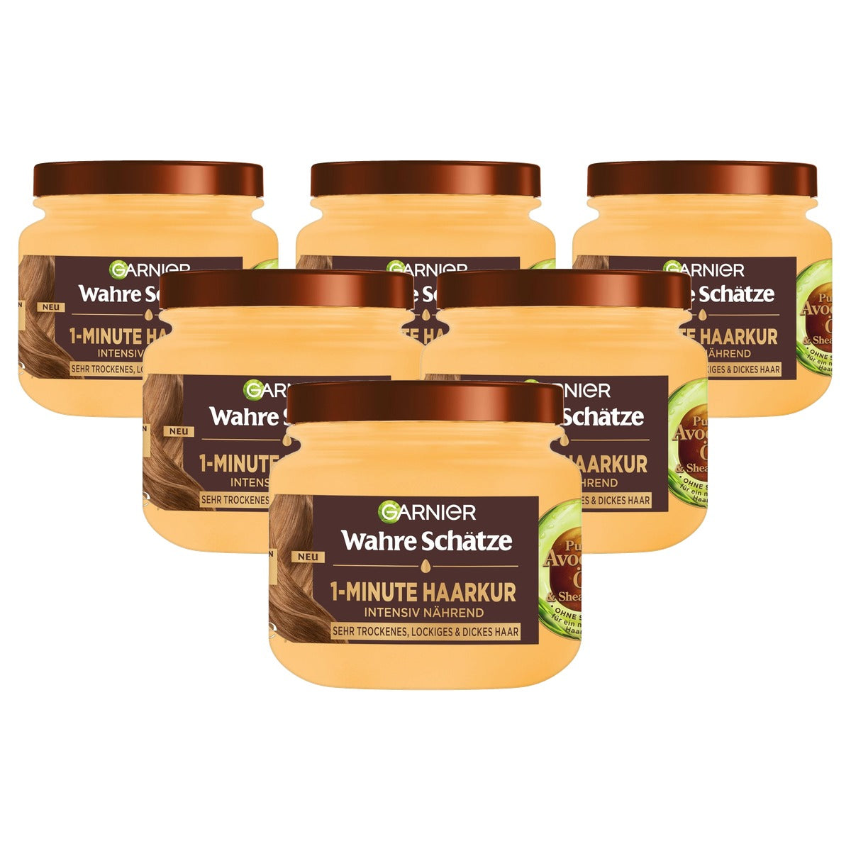 Garnier Echte Schatten 1-minuut haarkuur Avocado & Sheaboter 6 x 340 ml - Voordeelverpakking