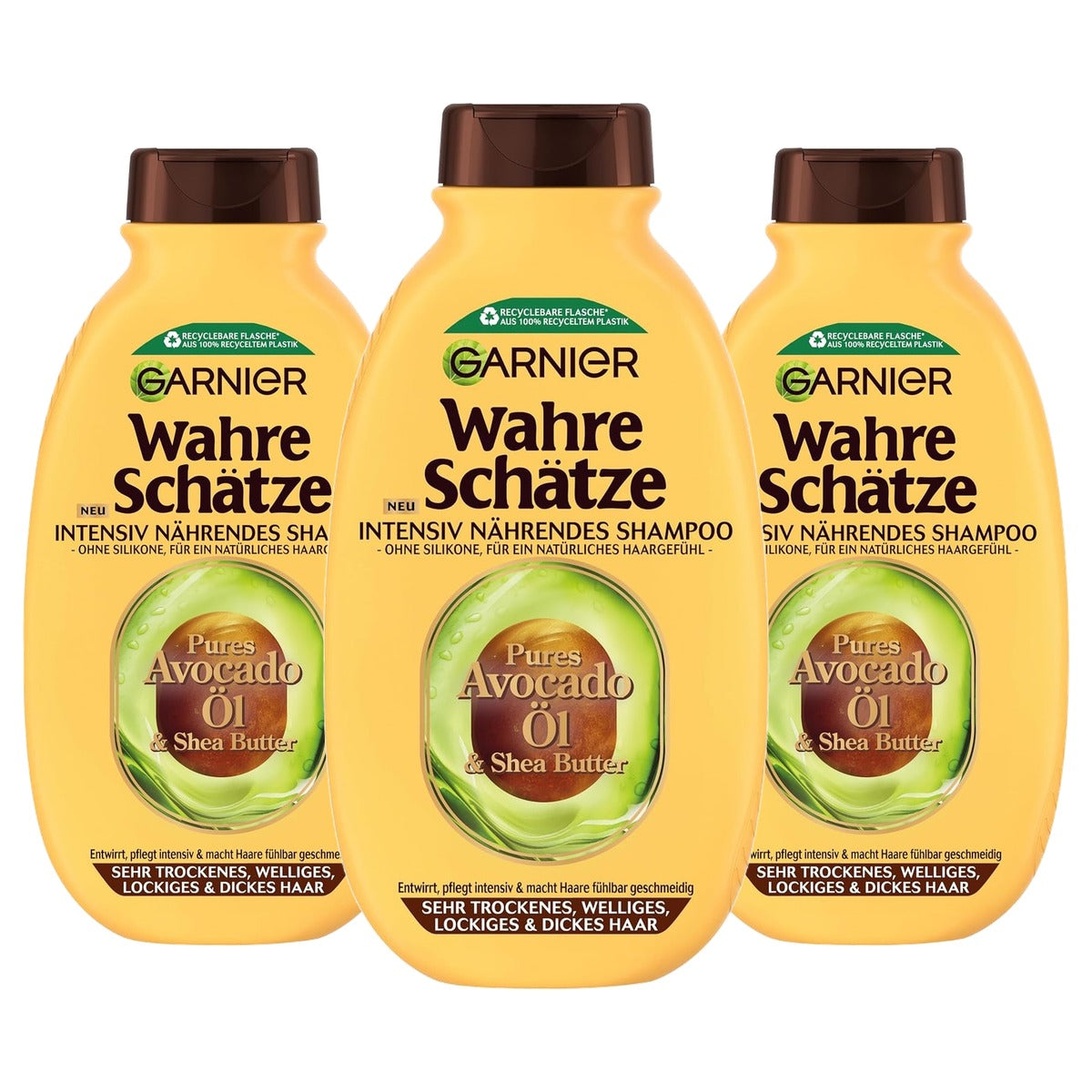 Garnier Echte Schatten Avocado & Shea Shampoo 3 x 250 ml - Voordeelverpakking