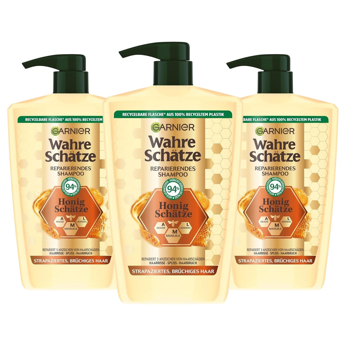Garnier Echte Schatten Herstellende Shampoo Honing Schatten 3 x 1000 ml - Voordeelverpakking