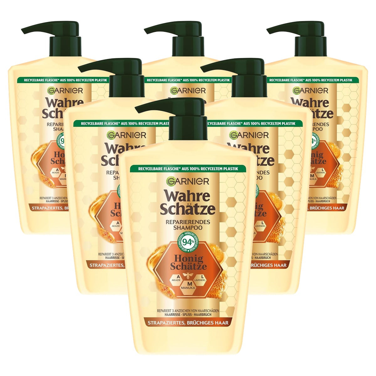 Garnier Echte Schatten Herstellende Shampoo Honing Schatten 6 x 1000 ml - Voordeelverpakking