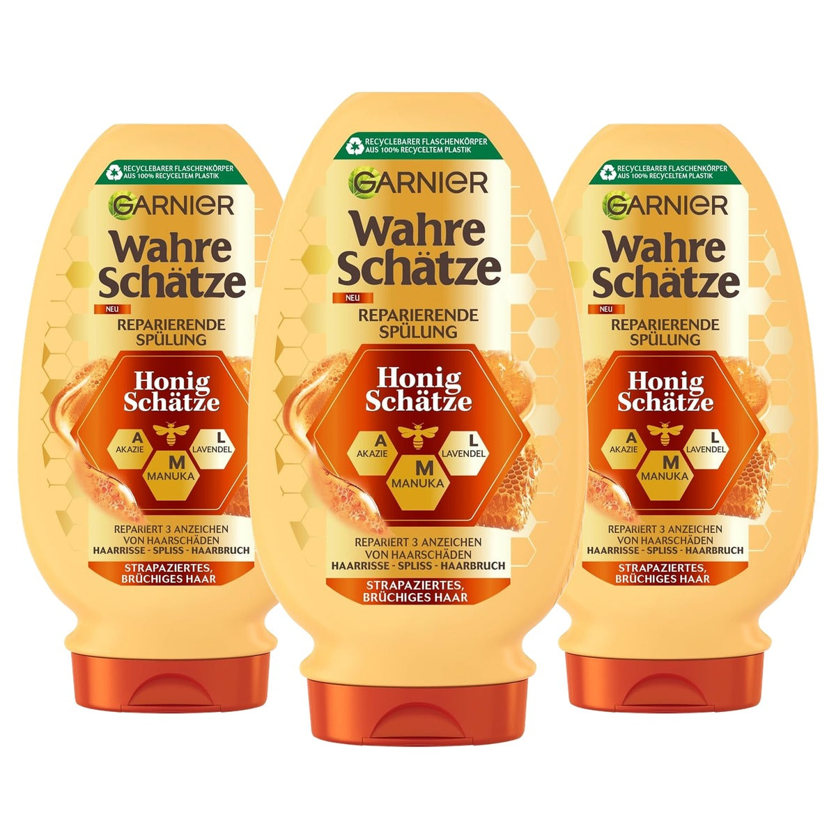 Garnier Echte Schatten Honingschatten Spoeling 3 x 200 ml - Voordeelverpakking