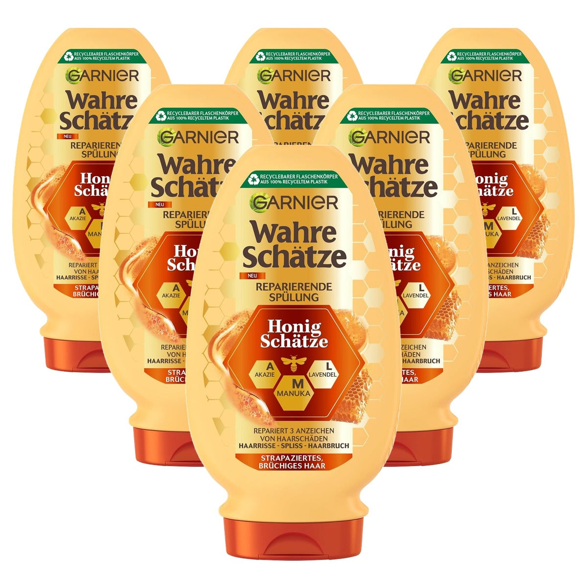 Garnier Echte Schatten Honingschatten Spoeling 6 x 200 ml - Voordeelverpakking