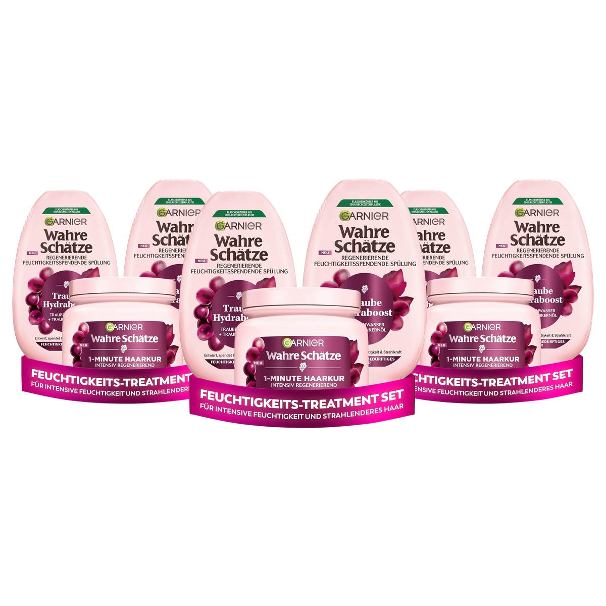 Garnier Echte schatten Hydraboost Treatmentset 340 ml + 250 ml + 3 x 200 ml - Voordeelverpakking