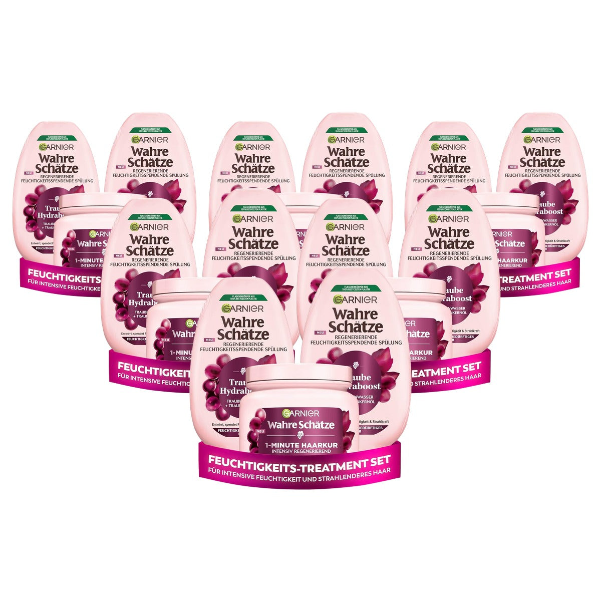 Garnier Echte schatten Hydraboost Treatmentset 340 ml + 250 ml + 6 x 200 ml - Voordeelverpakking
