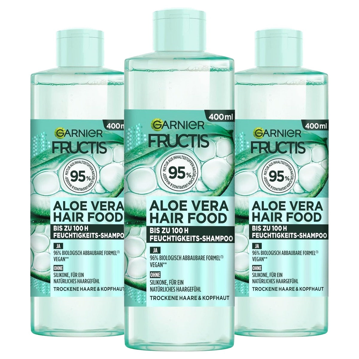 Garnier Fructis Aloë Vera Hair Food Shampoo 3 x 400 ml - Voordeelverpakking