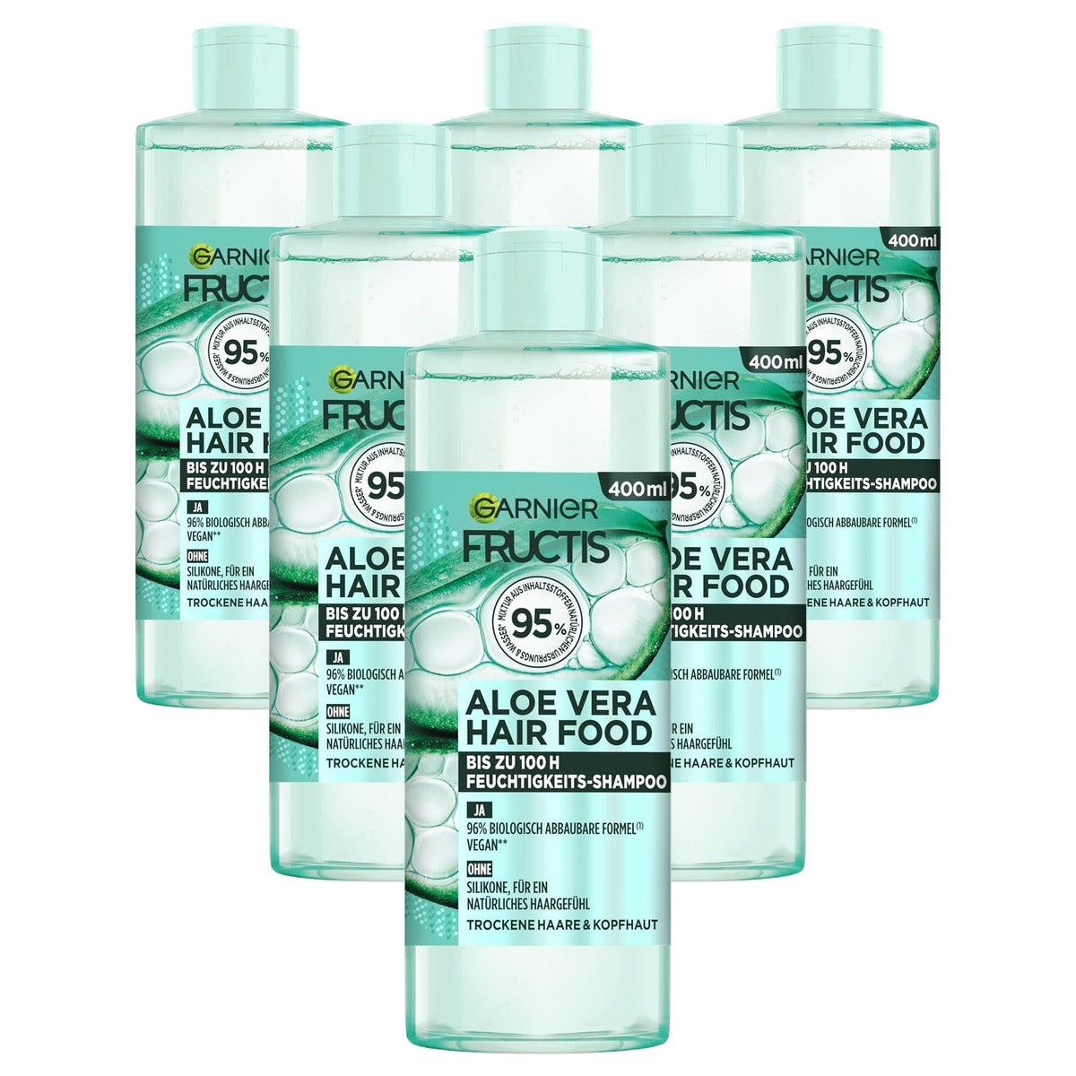 Garnier Fructis Aloë Vera Hair Food Shampoo 6 x 400 ml - Voordeelverpakking