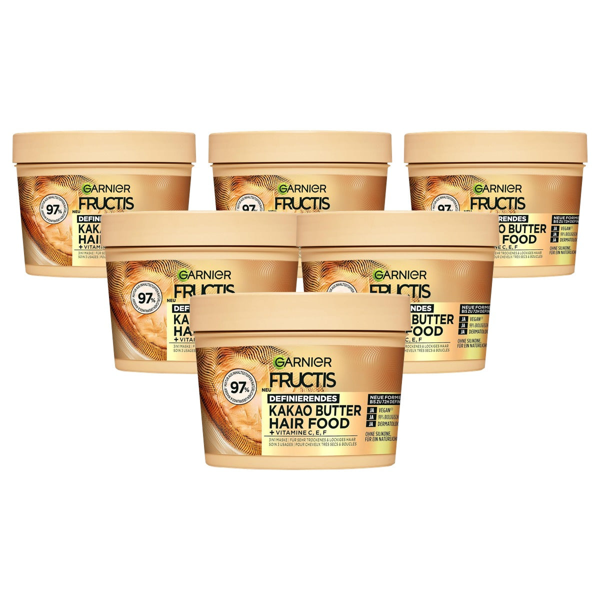 Garnier Fructis Cacao Boter Hair Food 3-in-1 6 x 400 ml - Voordeelverpakking