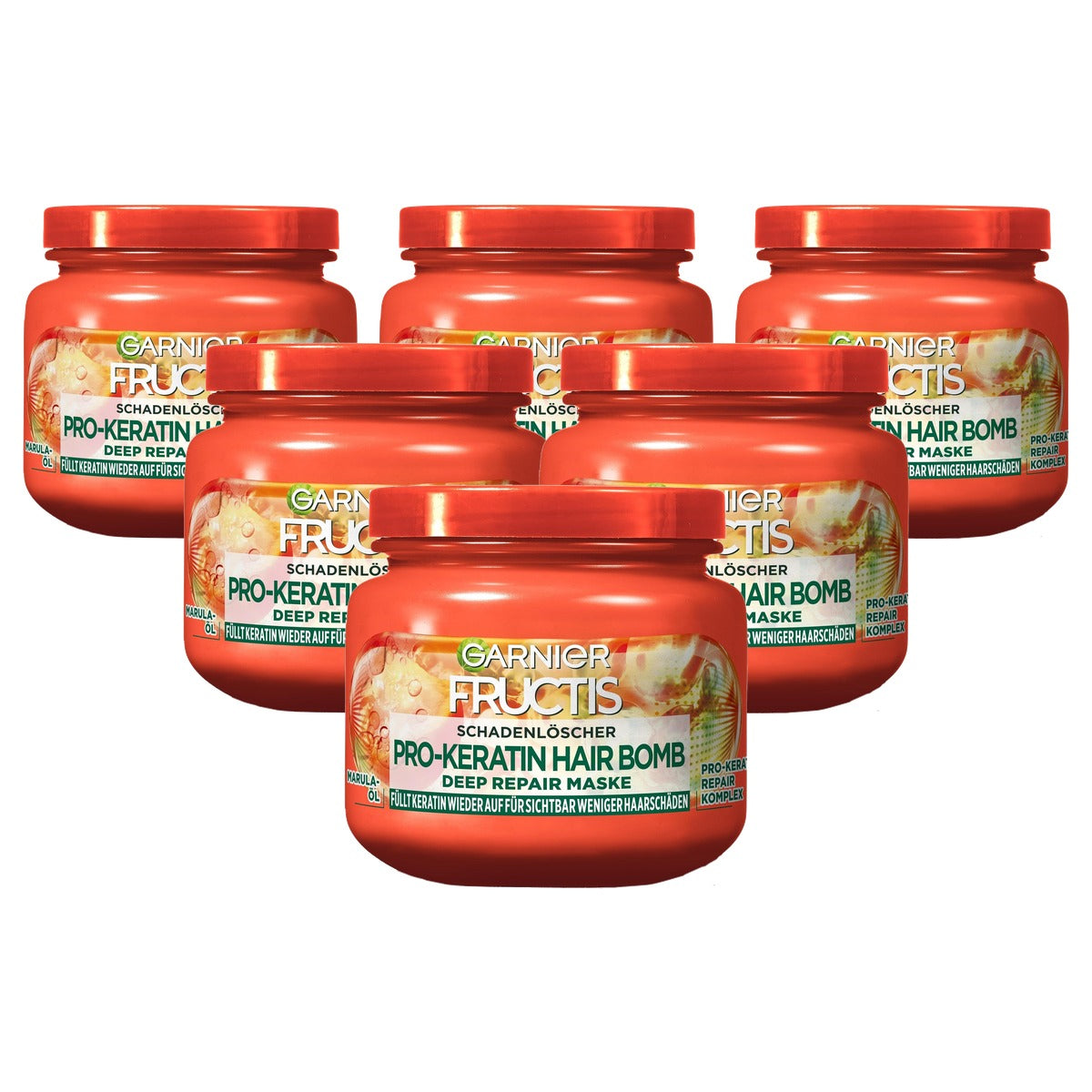 Garnier Fructis Deep Repair Haarmasker 6 x 250 ml - Voordeelverpakking