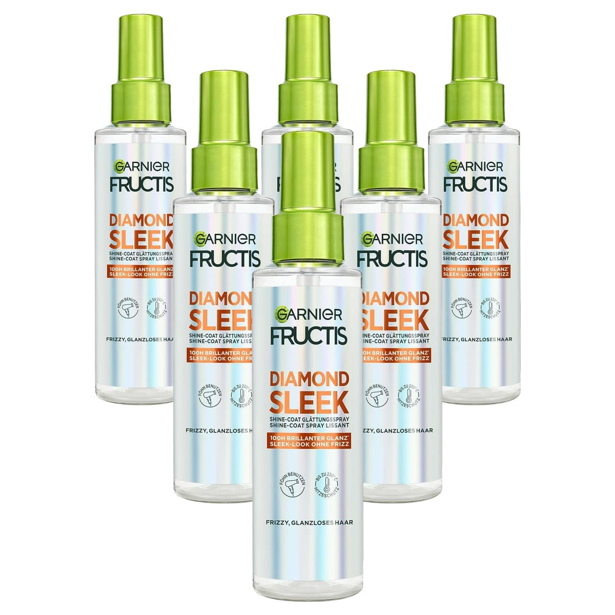 Garnier Fructis Diamond Sleek Shine-Coat spray 6 x 150 ml - Voordeelverpakking