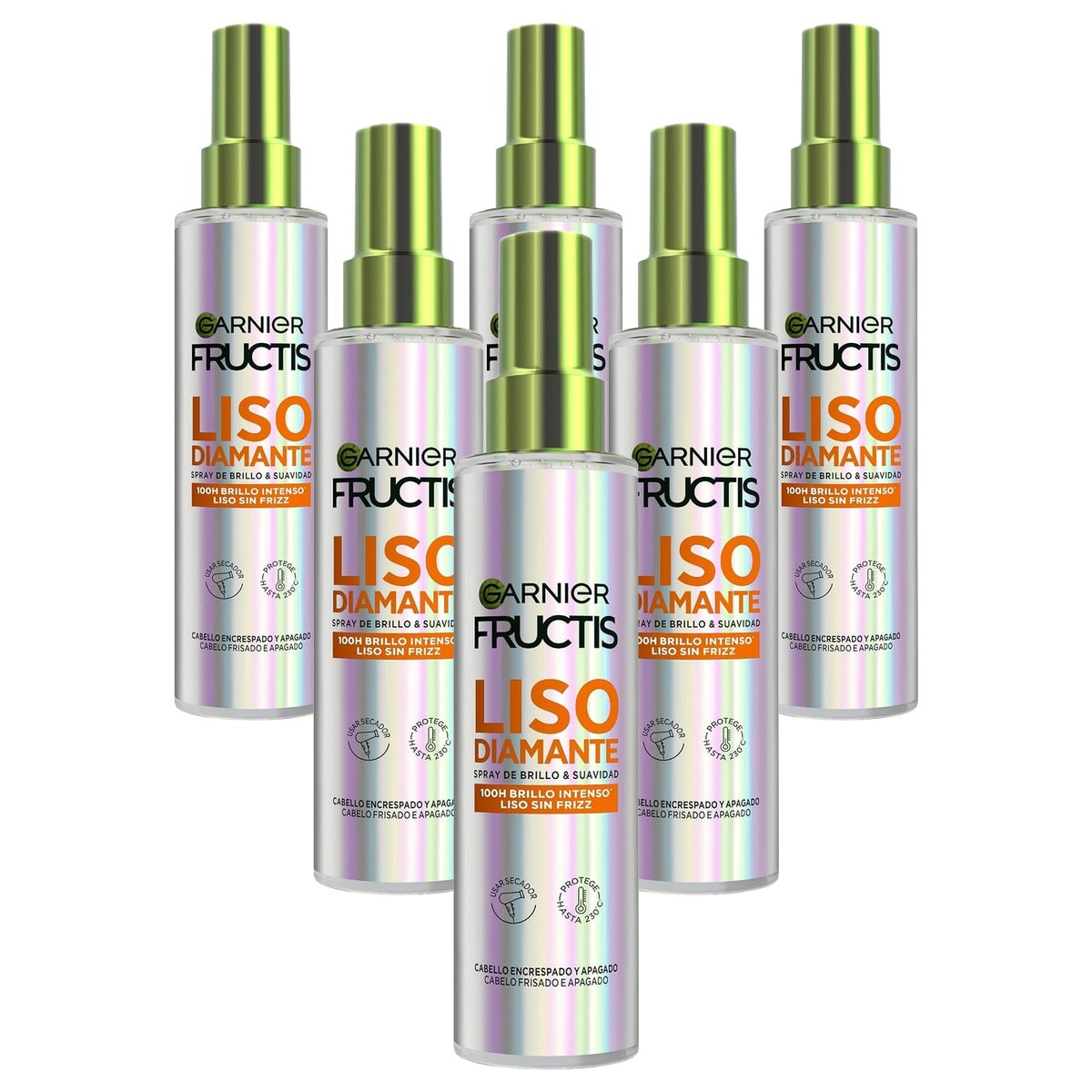 Garnier Fructis Gladde Diamantspray 6 x 150 ml - Voordeelverpakking