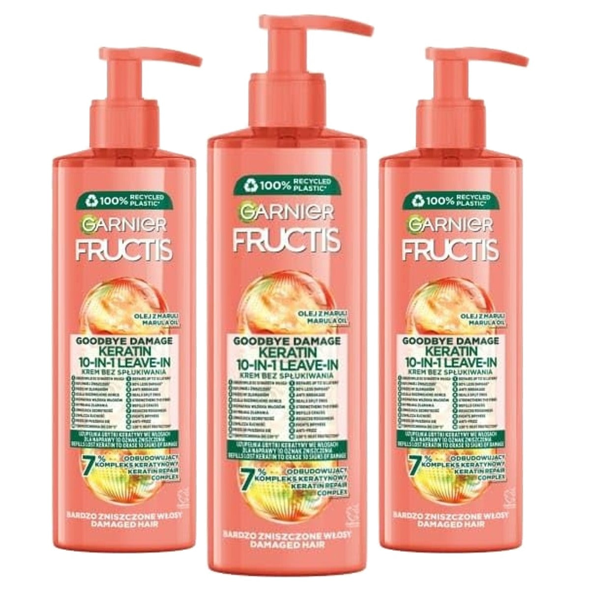 Garnier Fructis Goodbye Damage Leave-In Conditioner 3 x 400 ml - Voordeelverpakking