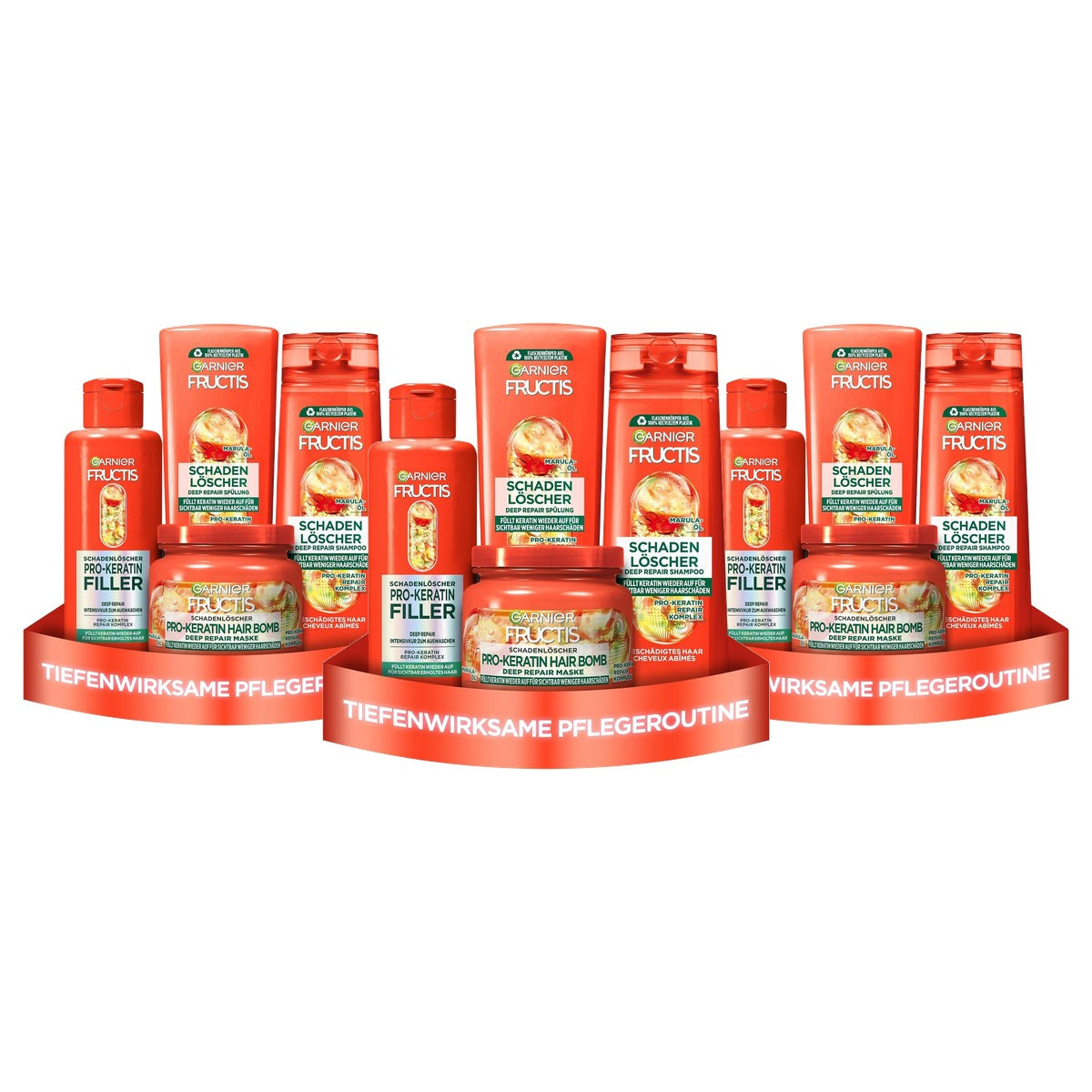 Garnier Fructis Haarverzorgingsset beschadigd haar, 4-delig - 3-pack