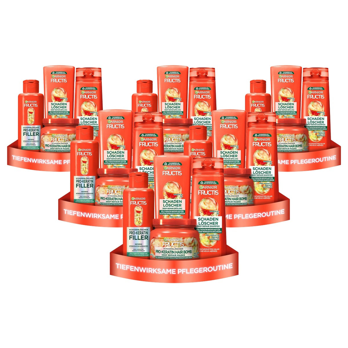 Garnier Fructis Haarverzorgingsset beschadigd haar, 4-delig - 6-pack