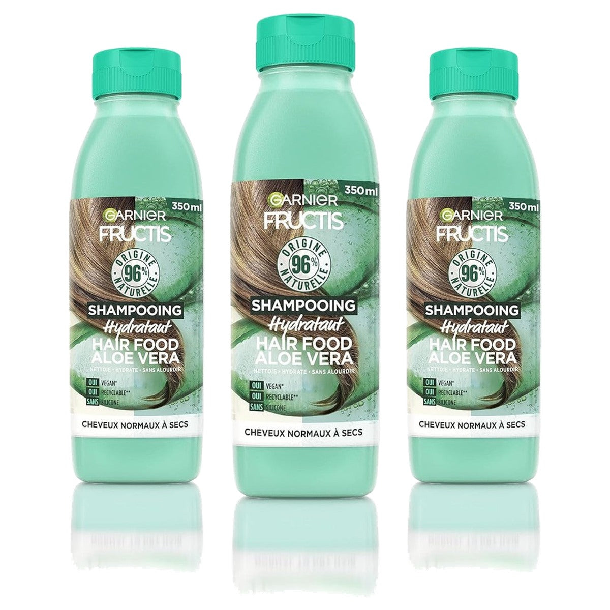 Garnier Fructis Hair Food Aloë Vera Shampoo 350 ml - 3 stuks