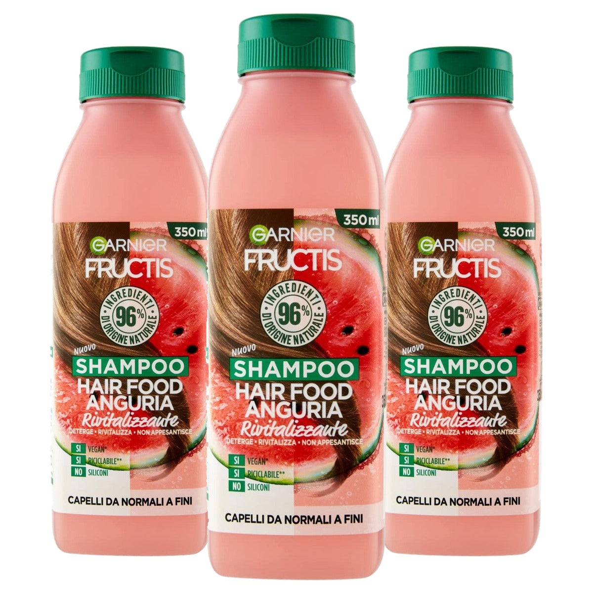 Garnier Fructis Hair Food Shampoo Anguria 350 ml - 3 stuks