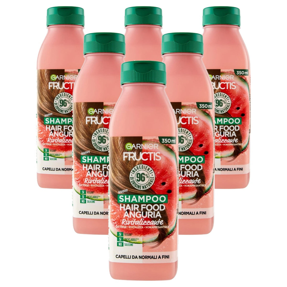 Garnier Fructis Hair Food Shampoo Anguria 350 ml - 6 stuks