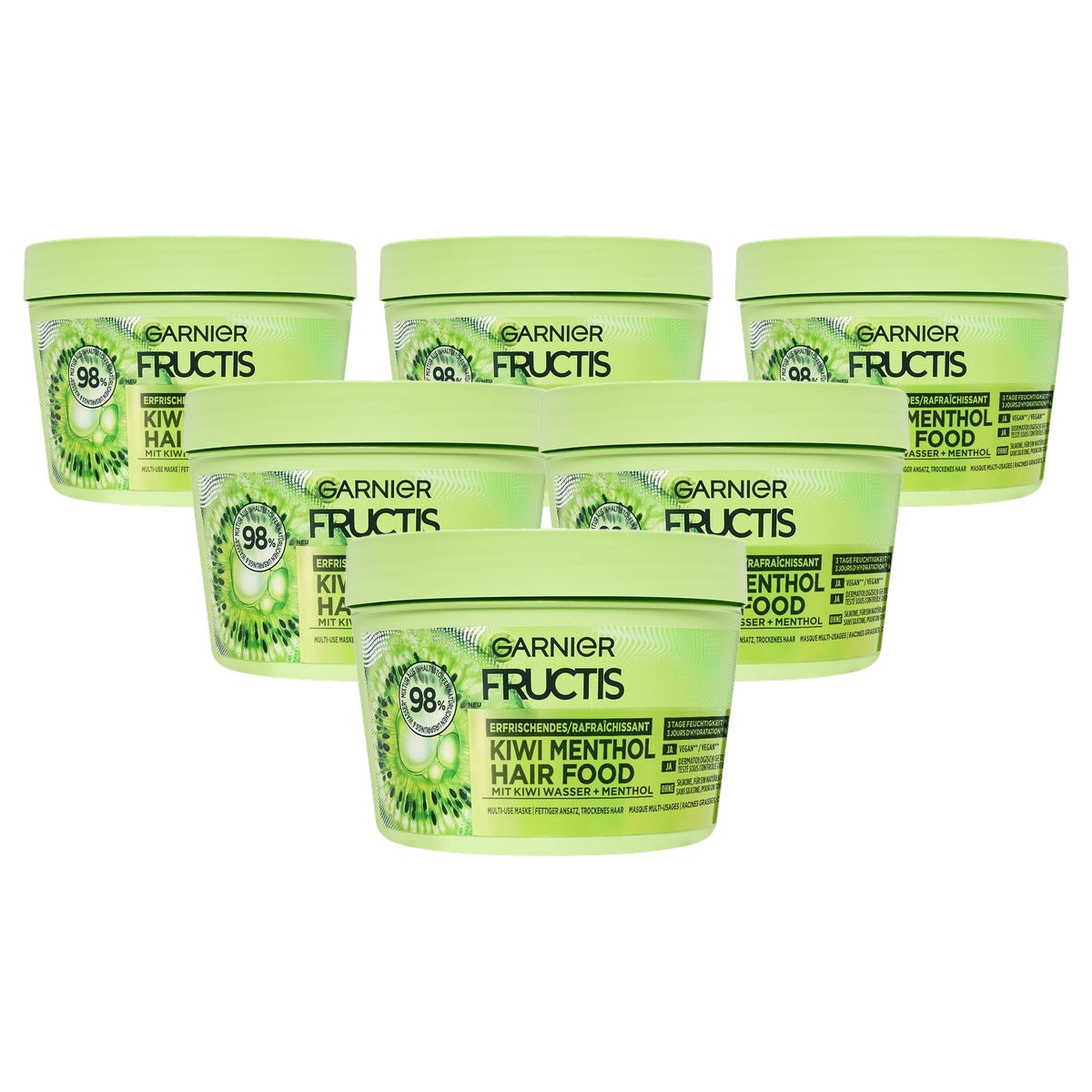 Garnier Fructis Kiwi Menthol Hair Food 6 x 400 ml - Voordeelverpakking