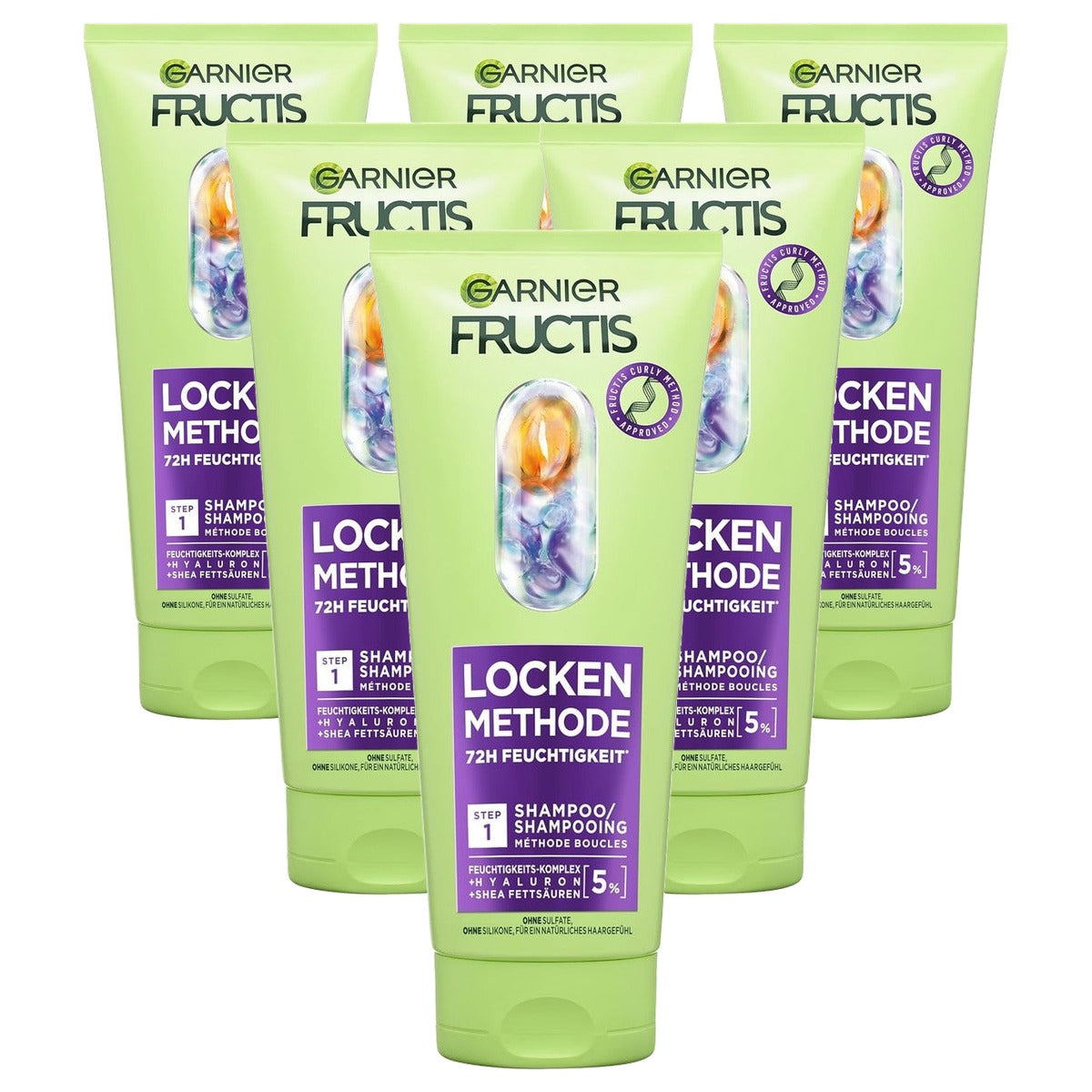 Garnier Fructis Krullende Methode Shampoo 6 x 200 ml - Voordeelverpakking