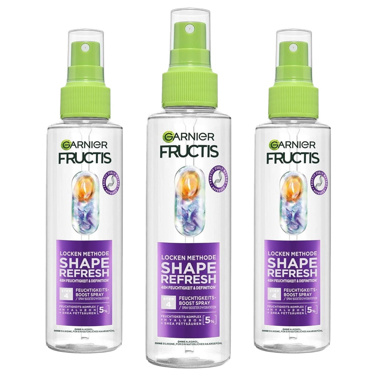Garnier Fructis Krullenmethode Hydraterende Spray 3 x 150 ml - Voordeelverpakking