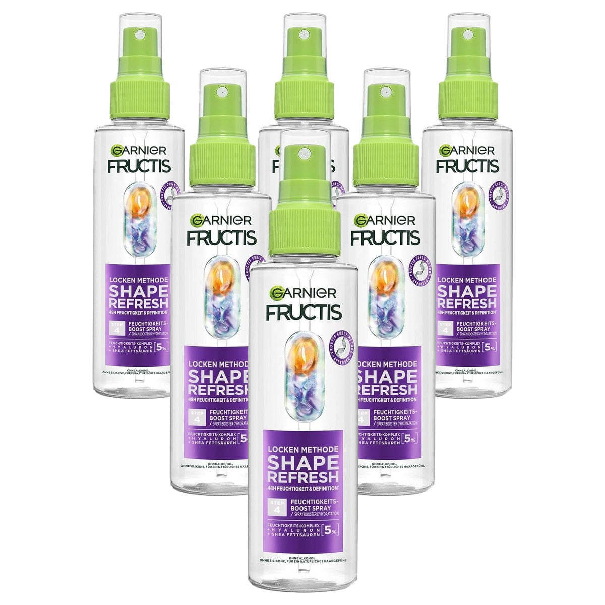 Garnier Fructis Krullenmethode Hydraterende Spray 6 x 150 ml - Voordeelverpakking