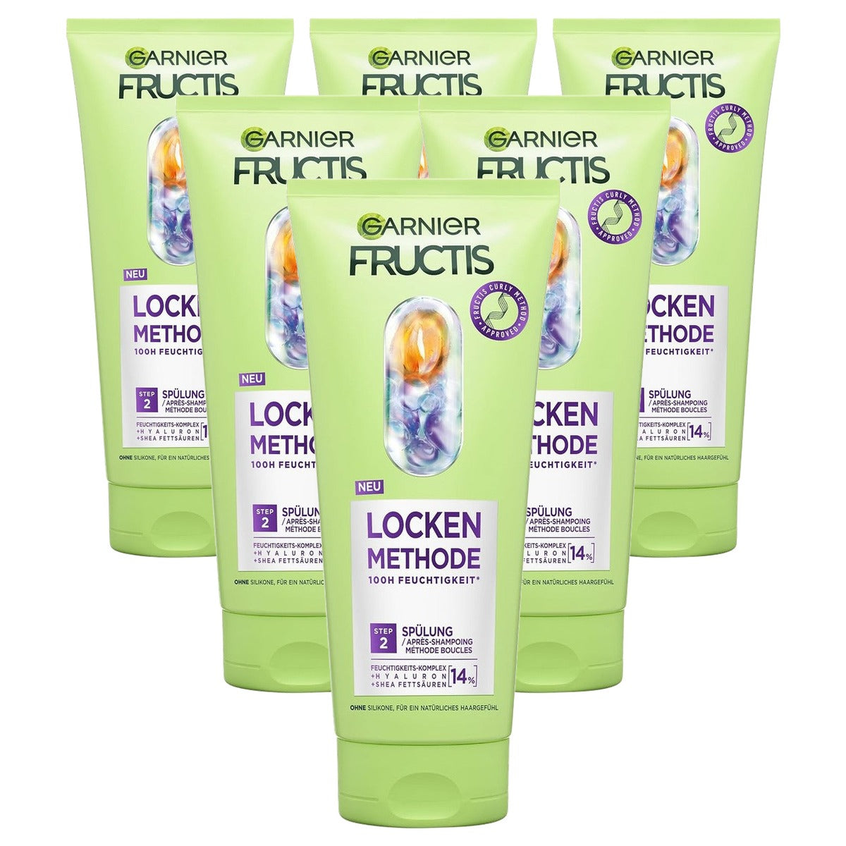 Garnier Fructis Krullmethodespoeling 6 x 200 ml - Voordeelverpakking