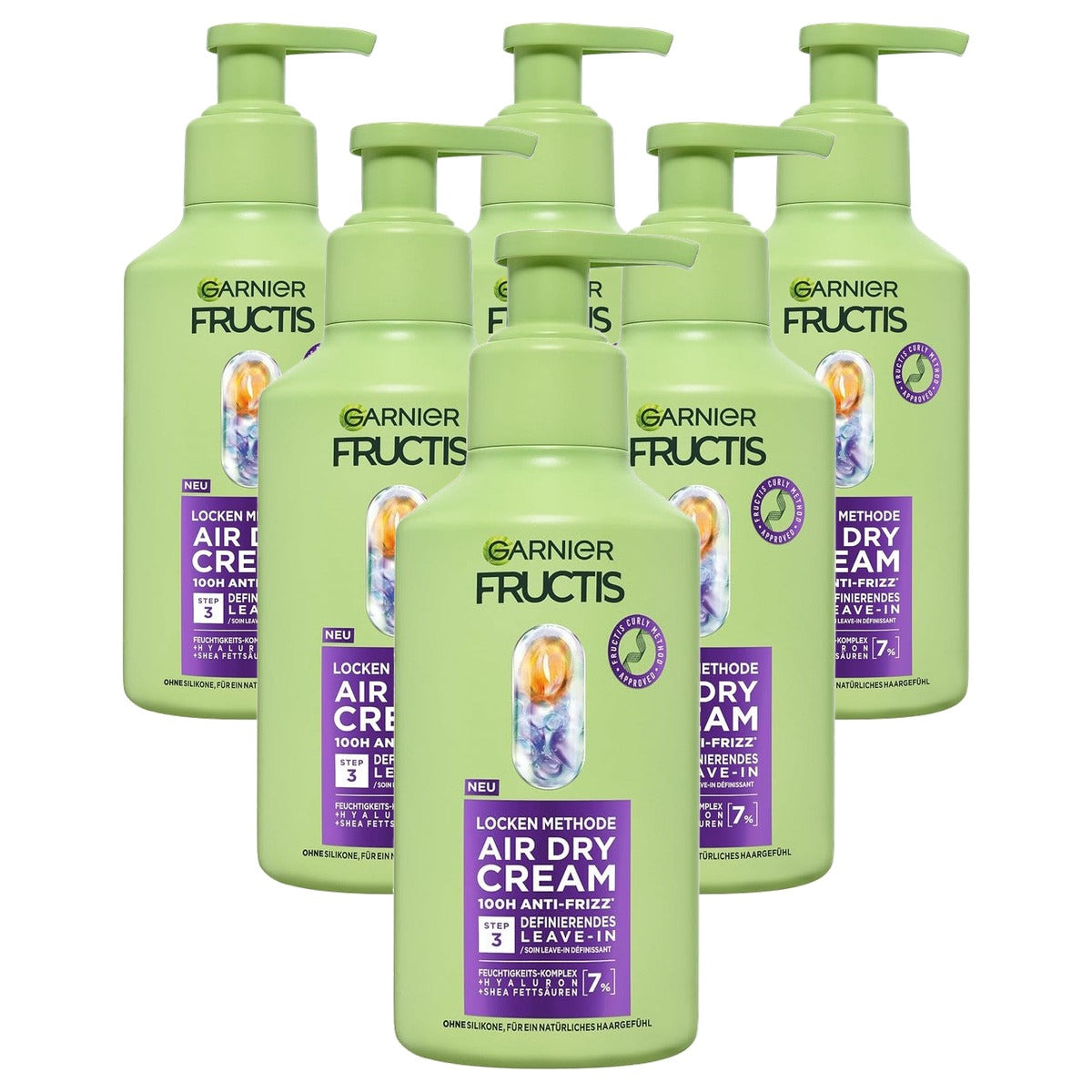 Garnier Fructis Krulmethode Air Dry Cream 6 x 260 ml - Voordeelverpakking