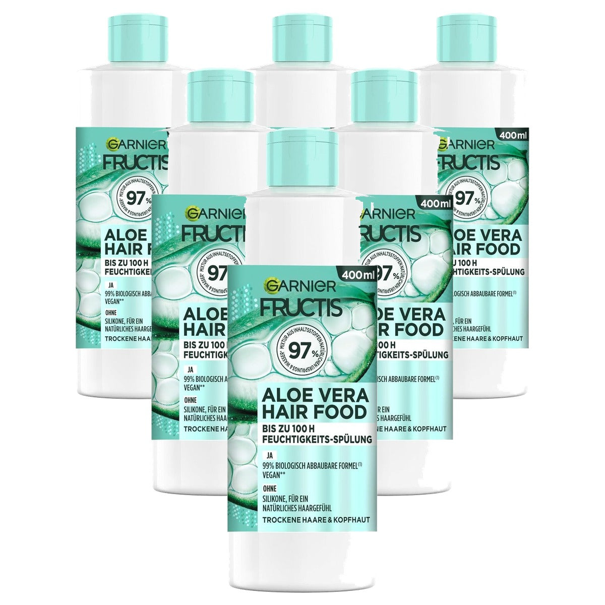 Garnier Fructis Moisture Aloe Vera Hair Food Conditioner 6 x 400 ml - Voordeelverpakking