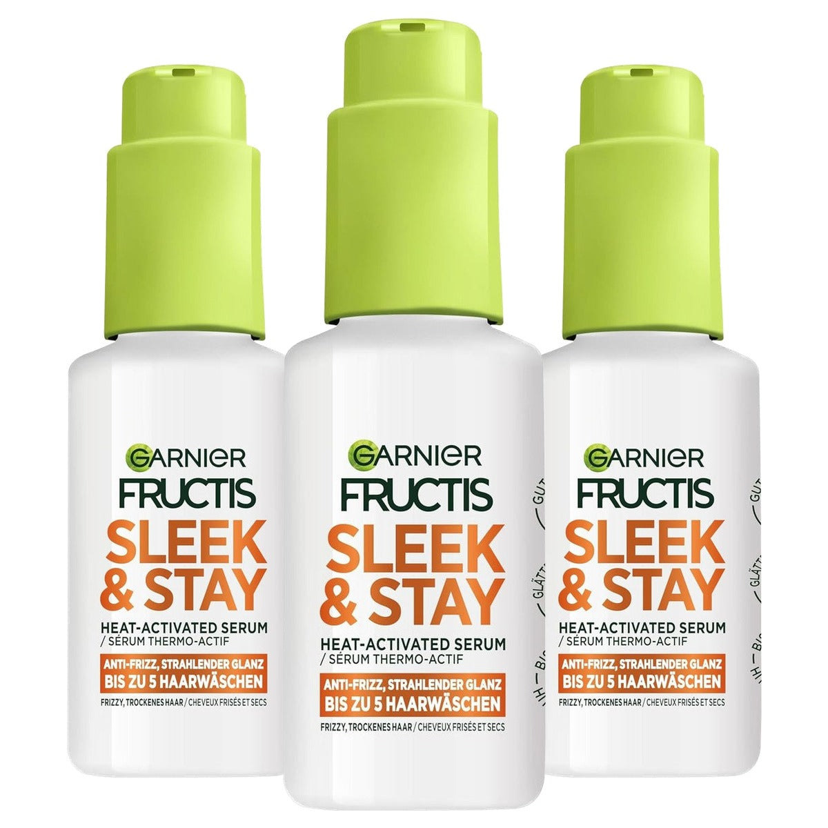 Garnier Fructis Sleek & Stay Heat-Activated Serum 3 x 50 ml - Voordeelverpakking