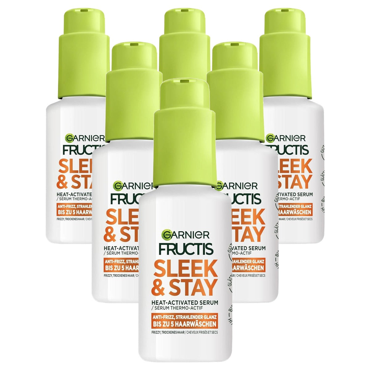 Garnier Fructis Sleek & Stay Heat-Activated Serum 6 x 50 ml - Voordeelverpakking