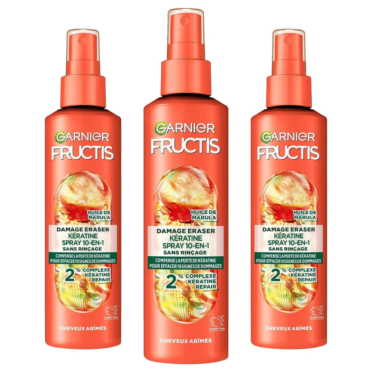 Garnier Fructis Spray Stop Aggression Verzorging 3 x 150 ml - Voordeelverpakking