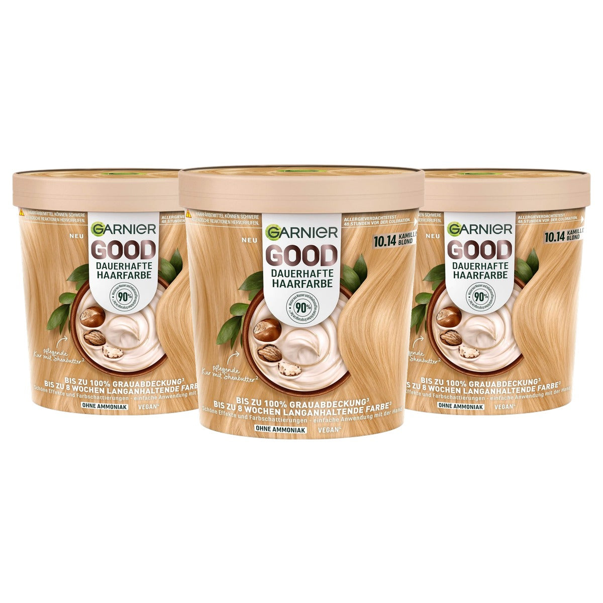 Garnier GOOD Duurzame Haarkleur 10.14 Kamille Blond 3 x 1 stuk - Voordeelverpakking