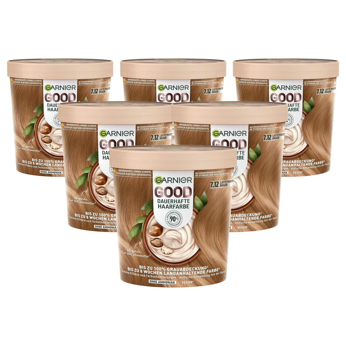 Garnier GOOD 7.12 Latte Macchiato Bruin 6 x 1 stuk - Voordeelverpakking