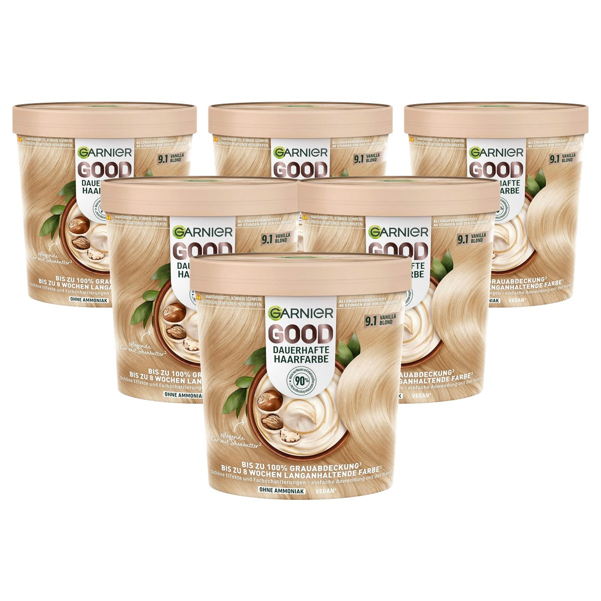 Garnier GOOD Duurzame Haarkleur 9.1 Vanilla Blond 6 x 1 stuk - Voordeelverpakking
