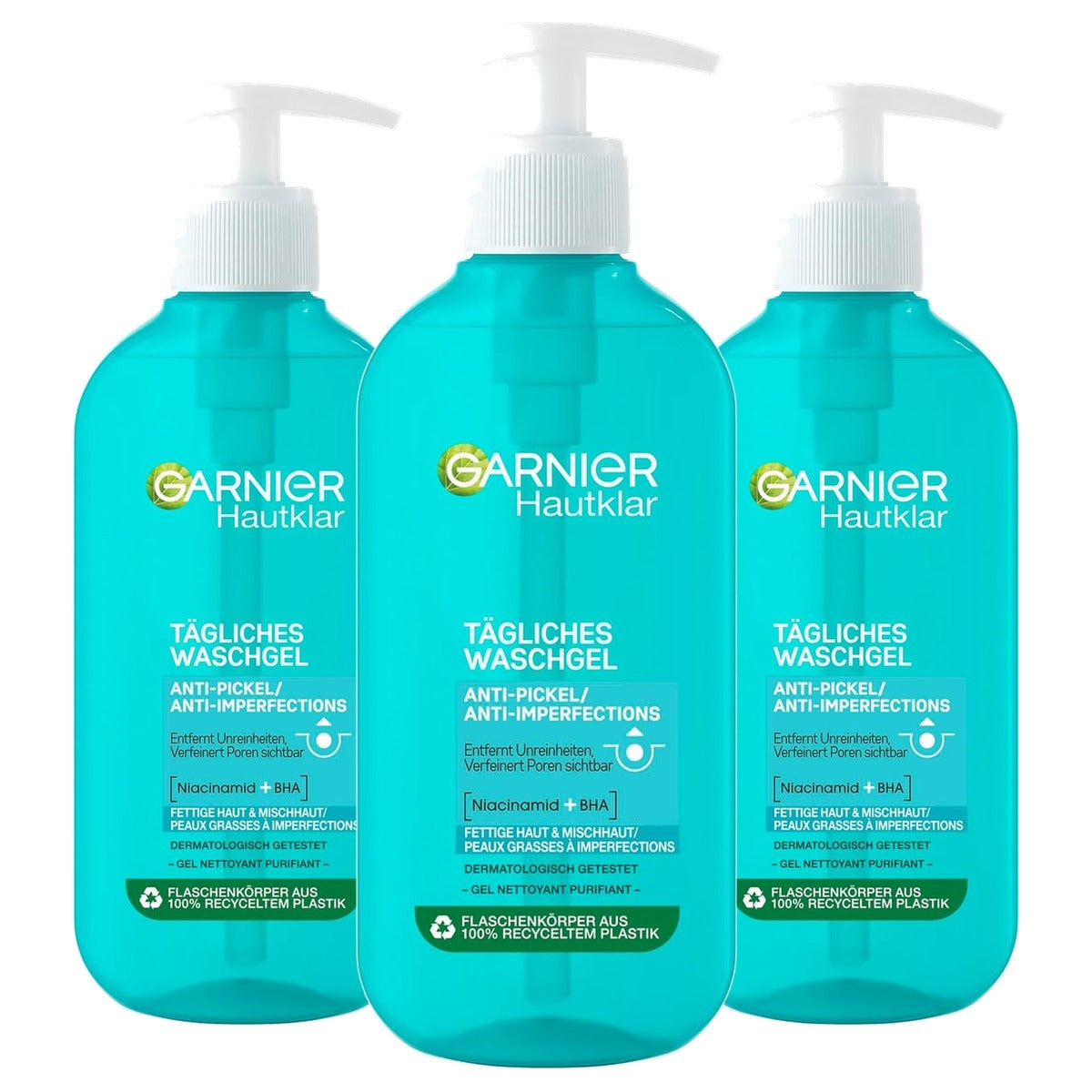 Garnier Hautklar anti-puistjes reinigende gel verpakking van 1 - 3-pack