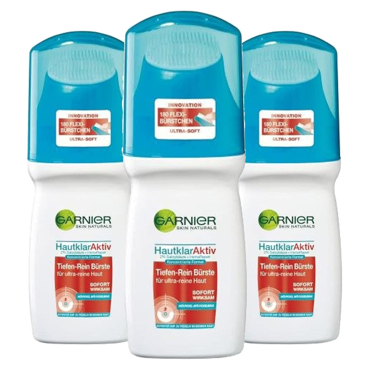 Garnier Hautklar Actieve Diepe Zuivere Borstel 3 x 150 ml - Voordeelverpakking