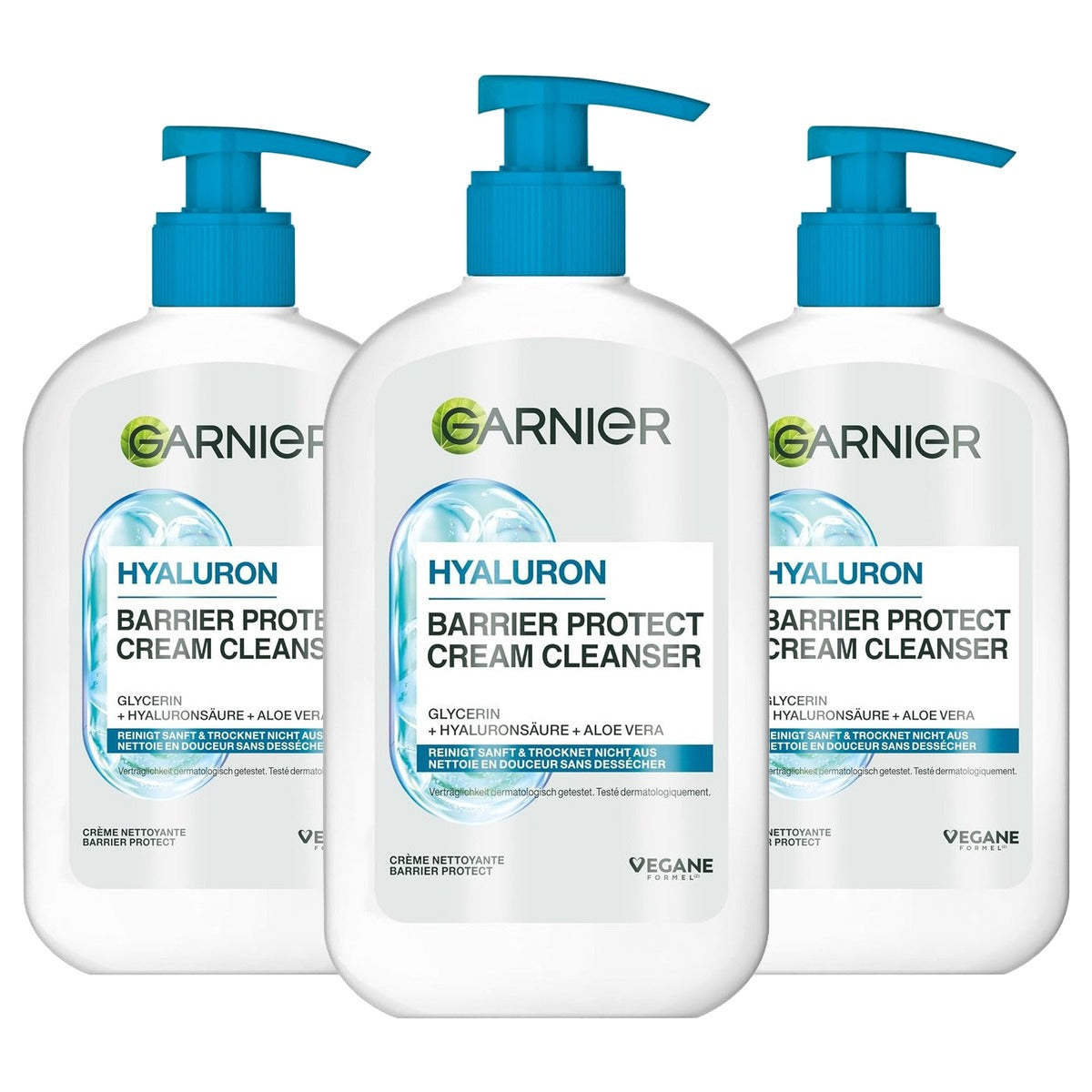 Garnier Hyaluron Barrier Protect Cream Cleanser - 3-pack