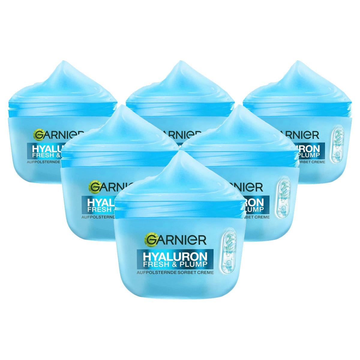 Garnier Hyaluron Fresh & Plump Sorbet Crème 6 x 85 ml - Voordeelverpakking