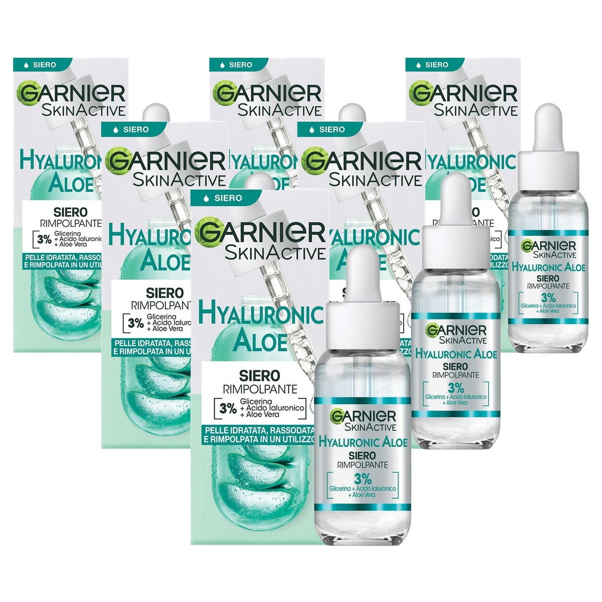 Garnier Hyaluronic Aloë Gel-crème normale huid 6 x 50 ml - Voordeelverpakking