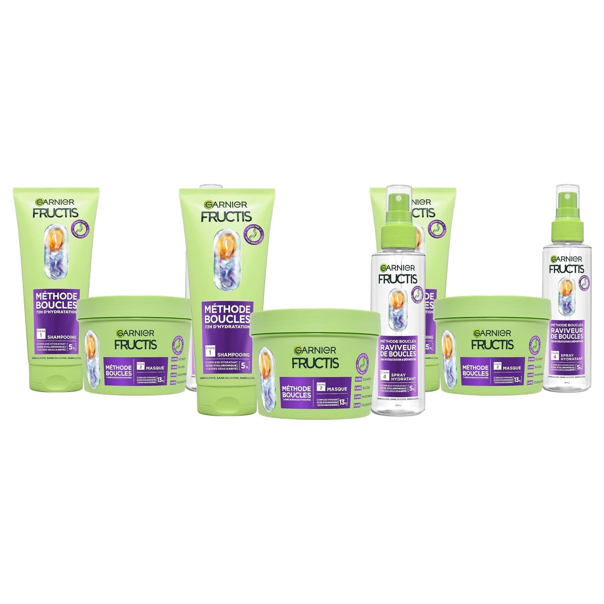Garnier Methode Krullen 200 ml + 370 ml + 3 x 150 ml - Voordeelverpakking