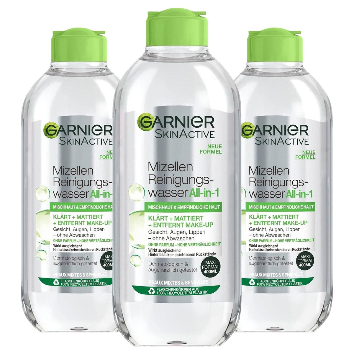Garnier Micellair Reinigingswater 3 x 400 ml - Voordeelverpakking