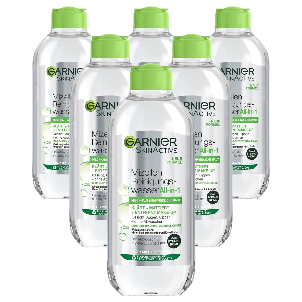 Garnier Micellair Reinigingswater 6 x 400 ml - Voordeelverpakking