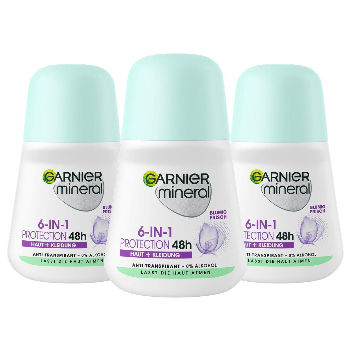 Garnier Mineral Protection 6-in-1 Roll-On 3 x 50 ml - Voordeelverpakking