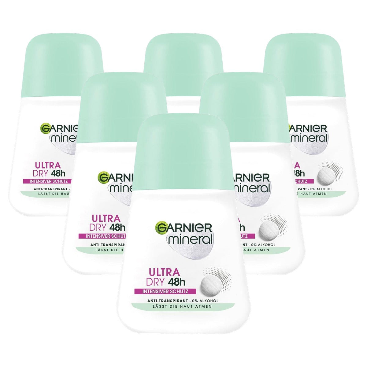 Garnier Mineral UltraDry Anti-transpirant Roll-On 6 x 50 ml - Voordeelverpakking